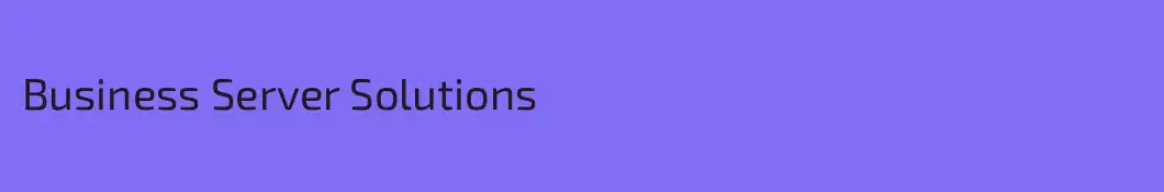 Business Server Solutions